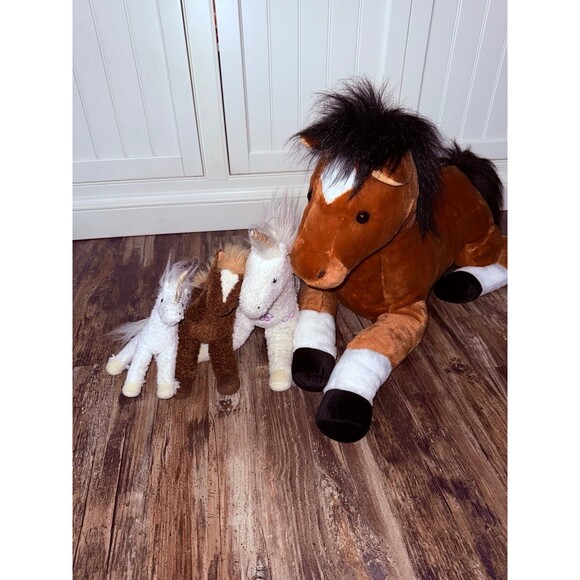 Aurora world Flopsie large 30’ plush horse & unicorn lot, rare collection - Picture 2 of 8